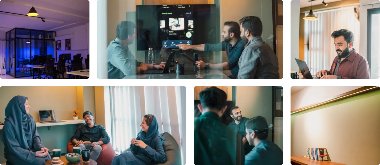ENOU studio and team working together
